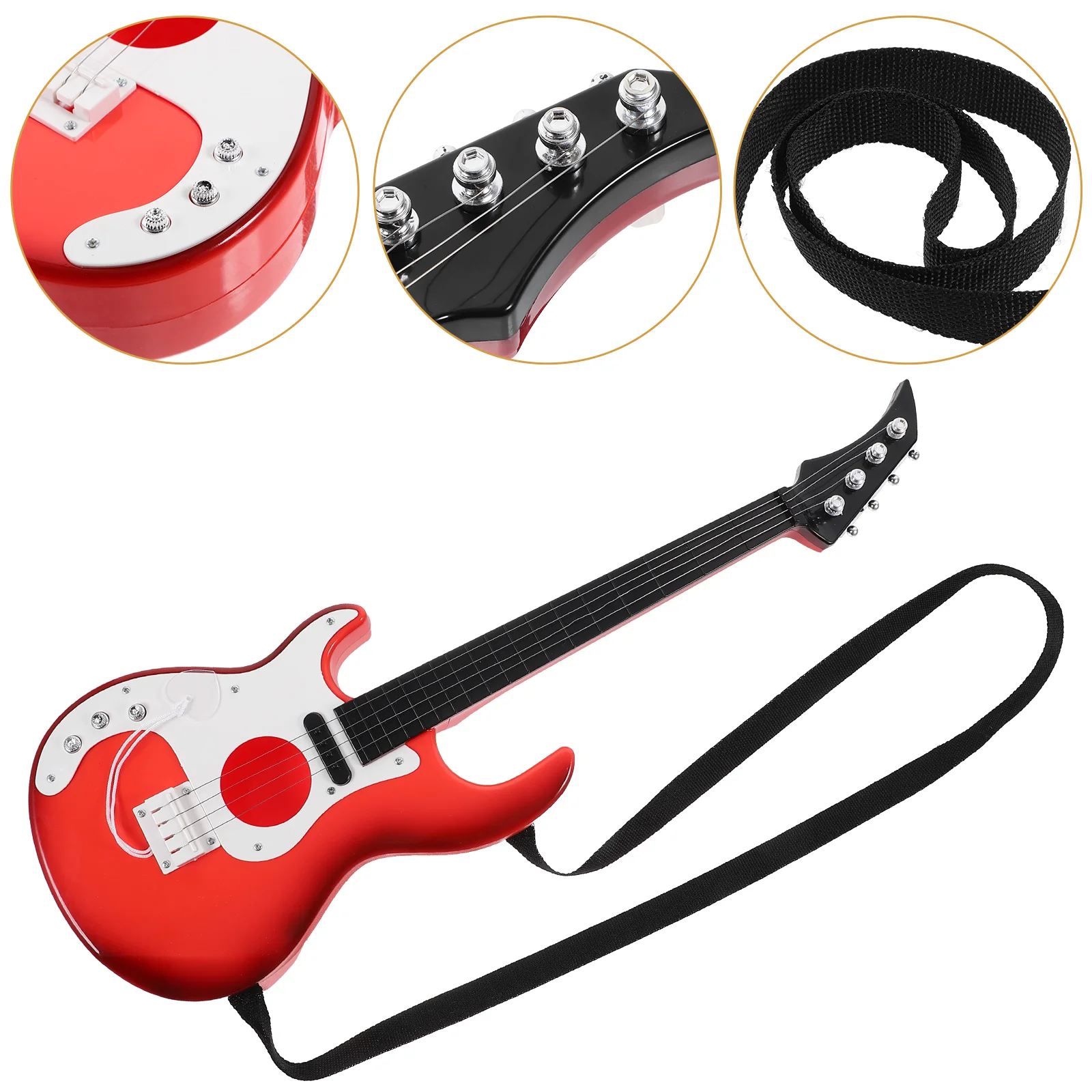 Kids Guitar Toy Electric Guitar Toddler Ukulele Acoustic Guitar Beginner Educational Instrument Model Toys Easter Basket
