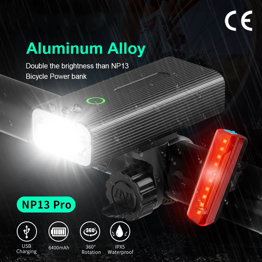 

2000 Lumen Bike Bicycle Light USB LED Rechargeable 3x T6 L2 LED Lamp Flashlight Cycling Light Cycling Accessories