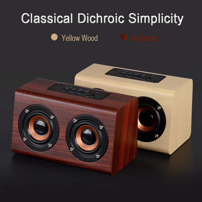 10WBigSpeakerBoxWoodHomeBluetoothDualSpeakersSubwoofer