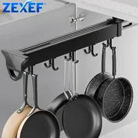 ZEXEF ตู้ครัว Push-Pull หม้อ Rack Locker Rack ตู้เสื้อผ้า Multifunctional Pull-OUT แขวนกระเป๋าเก็บสําหรับ Home 1