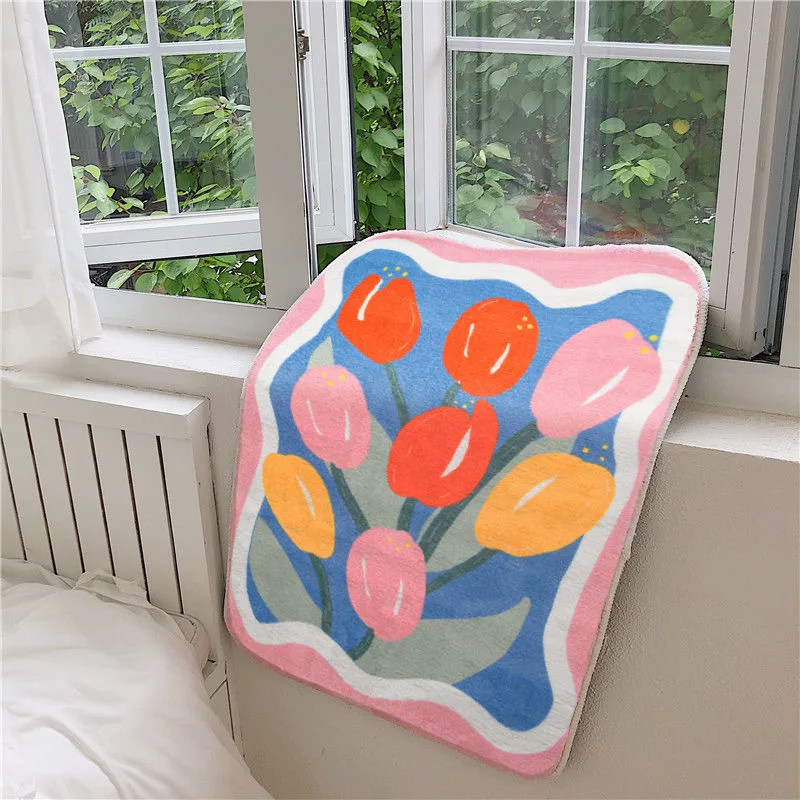 

New Cartoons Mat for Children Baby Bath Mat Carpet Flower Design Playmat Newborn Photography Props Bebe Living Room Carpet