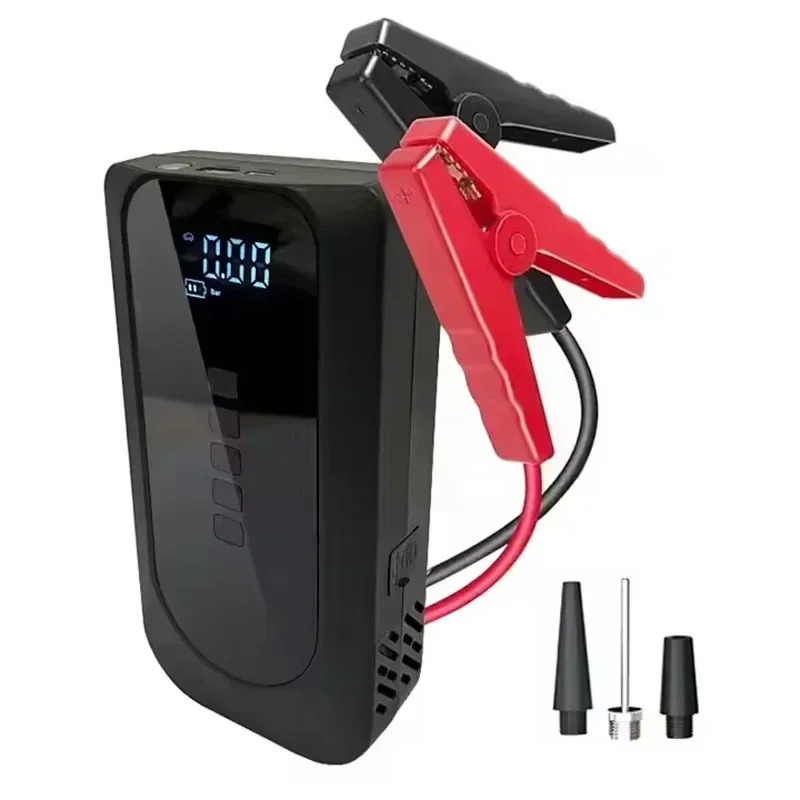 2000A Car Jump Starter Air Pump Multi-Function 4 In 1 Air Compressor Power Bank Car Battery Starter Starting Auto Tyre Inflator