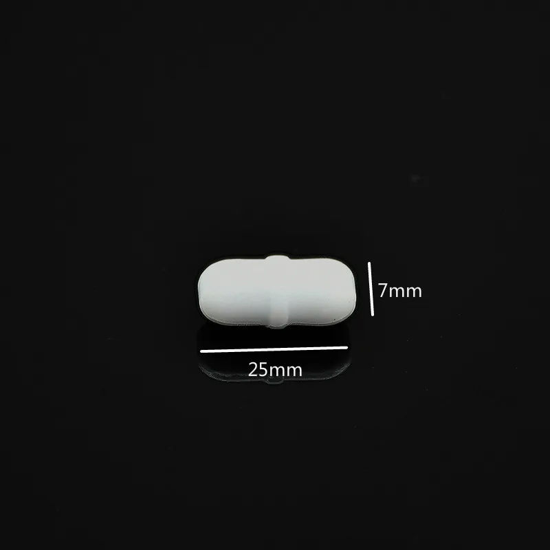 PTFE Stirrer Bars Magnetic Stir Mixer B-type Stirring Bar Lab Spinner Stirrer Rotor Cylinder Section Diam. 7mm Length 25mm 5/PK