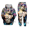 New Fashion Women/Men's 3D Print 2PAC TUPAC Hoodies/Hooded Sweatshirts + Pants Trouser Suit Clothes Two-Pieces Sets 1
