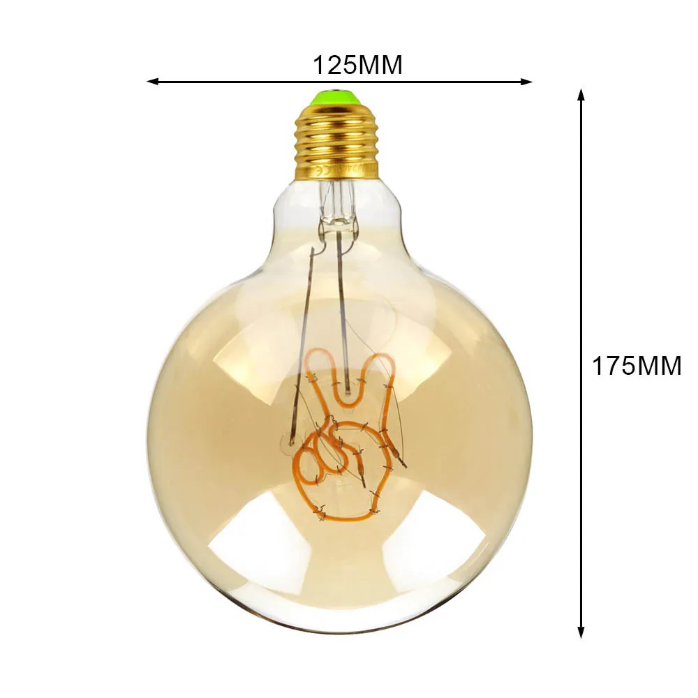 motion sensor night light Retro Edison Bulb Dimmable Led Filament LOVE G125 Decoracion Vintage Glass Night Light Bulb Industrial String Lights for home led night light