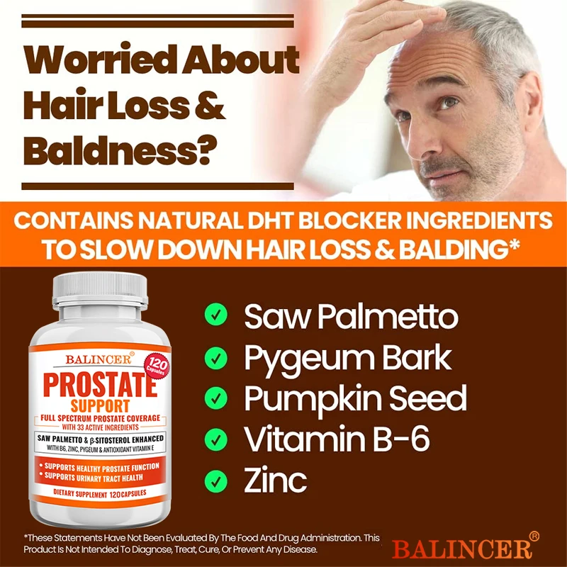 Advanced Men's Prostate Supplement for Urinary Tract Function and BPH Symptoms Rich in Vitamins and Minerals