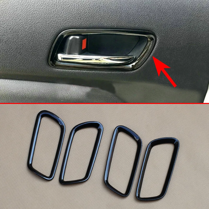

For 2016-2022 Toyota Prius Prime XW50 Interior Door Handle Cover Surrounds Glossy Black