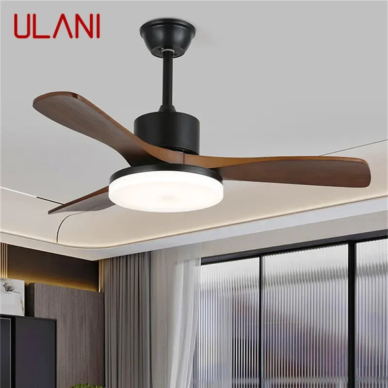 ULANI Modern Fan Light Luxury Living Room Restaurant Bedroom Study LED Ceiling Fan Light Remote Electric