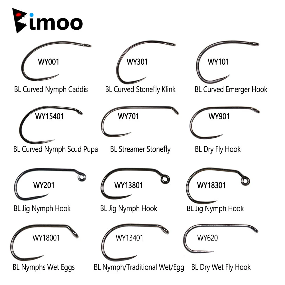 Bimoo ステンレス鋼のフライフィッシングフック 高炭素含有量 ウェットおよびドライフライフィッシング用 30ユニット Fishhooks Aliexpress