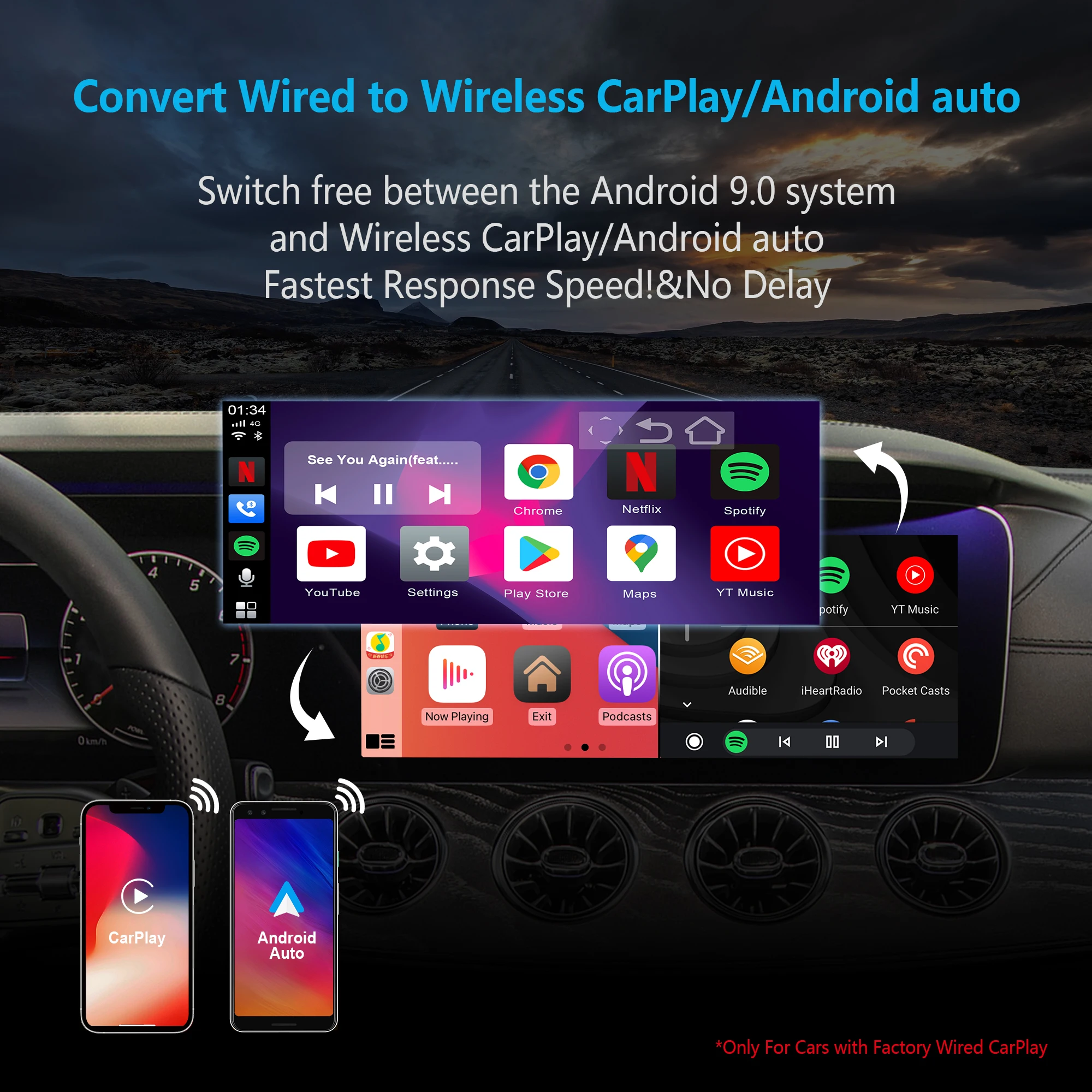 OTTOCAST U2 ÷ ī÷ Ai ڽ,  ī÷, ȵ̵ 9, ø TV ڽ, Ÿ, ٰ,  , 64G