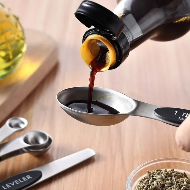 Set Da 2 Misurini Per Caffè In Acciaio Inox – 15 Ml E 30 Ml – Con Foro Per Appenderli – Per Caffè, Tè, Spezie E Polveri