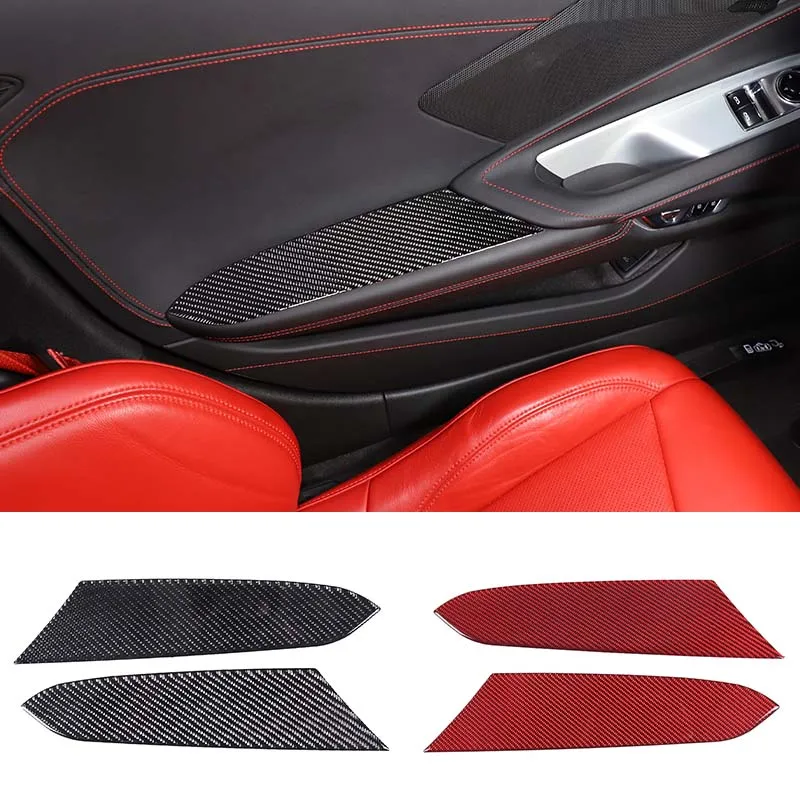 

Soft Carbon Fiber Car Inner Door Armrest Panel Trim Sticker For Chevrolet Corvette C8 Stingray Z51 Z06 2020-2023 Car Accessories