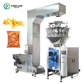 เครื่องบรรจุและปิดผนึกถุงอาหารอัตโนมัติแบบหลายหัวอเนกประสงค์สำหรับบรรจุและปิดผนึกถุงมันฝรั่งและกล้วยด้วยใบมีด 1