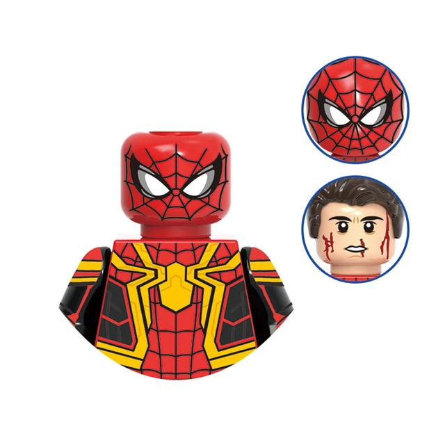 Brand DISNEY Spiderman Spider-Gwen Building Block Doctor Octopus Mysterio Miles Morales Lizard Electro Action Figure Kid Toys M-X1837
