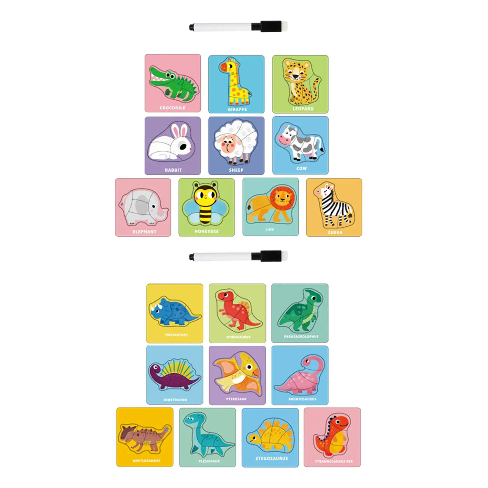 

Paper Animals Puzzle Cards Childrens Puzzle Tracing Practice Cards for Kids Children Kindergartens Beginners Preschoolers