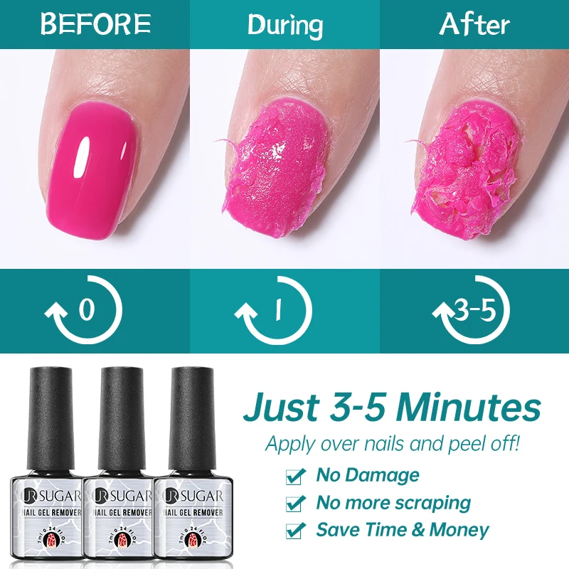 My Colors Magic Remover Gel Nail Polish Remover Within 2-3 Mins Soak off  Remover Tools