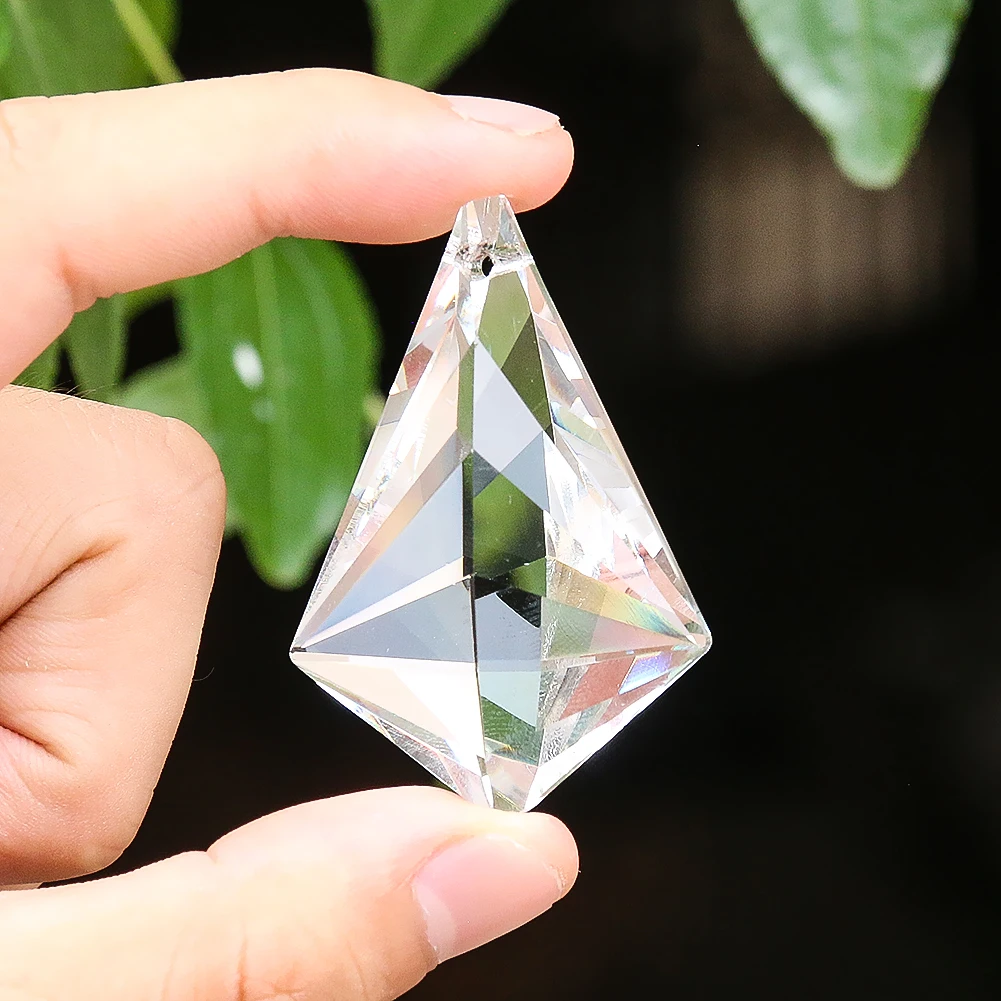 50mm Clear Chandelier Crystal Prism Suncatcher Lamp Parts Faceted Glass Drop Pendant Rainbow Refraction Light Catcher Decor Prop crystal beads crystal sun catcher chandelier crystal drops