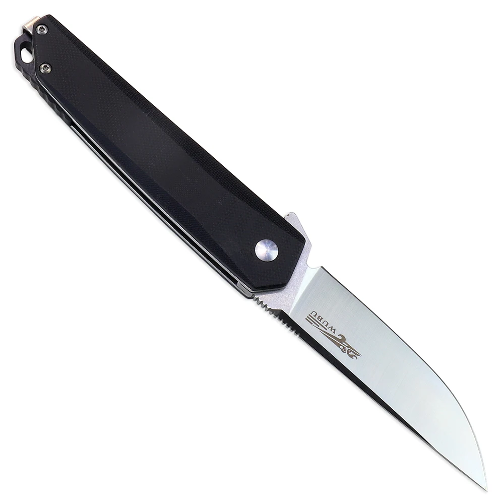 WUBU Knife Tactical Survival Knife  D2/M390 Blade  G10 Camping  Stainless Steel Folding Knife Portable  Defense Pocket Knife 4