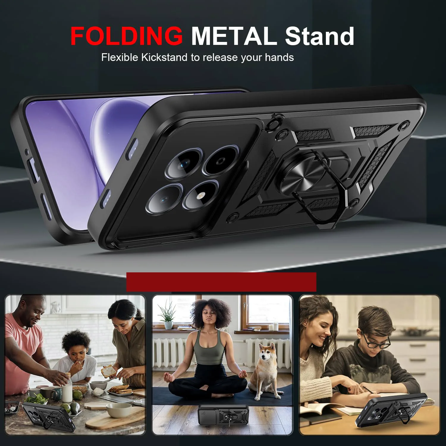 Military Grade Protective Phone Case with Slide Camera Cover