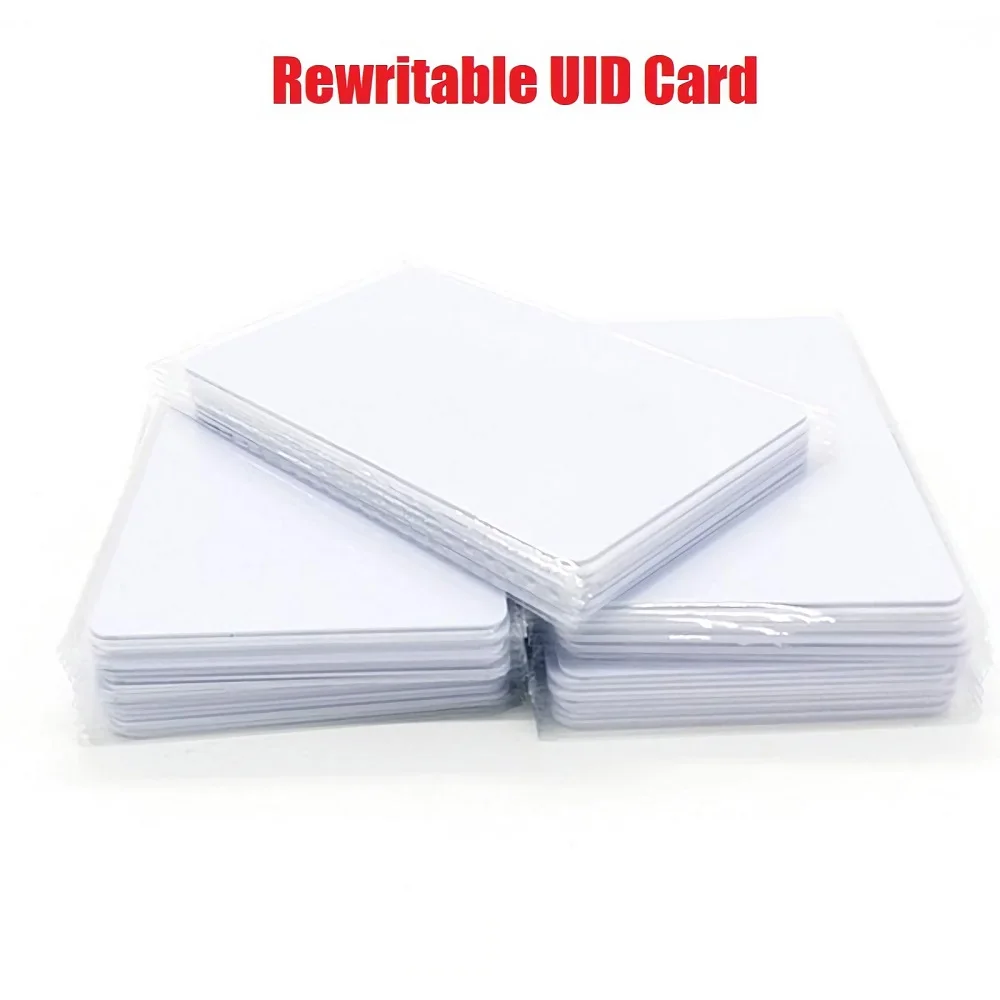 

50/100pcs Rewritable Block UID Card 13.56MHZ RFID Cards for Copy Clone Tag Writable Rewrite EM ID Keyfobs Token Access Duplicate