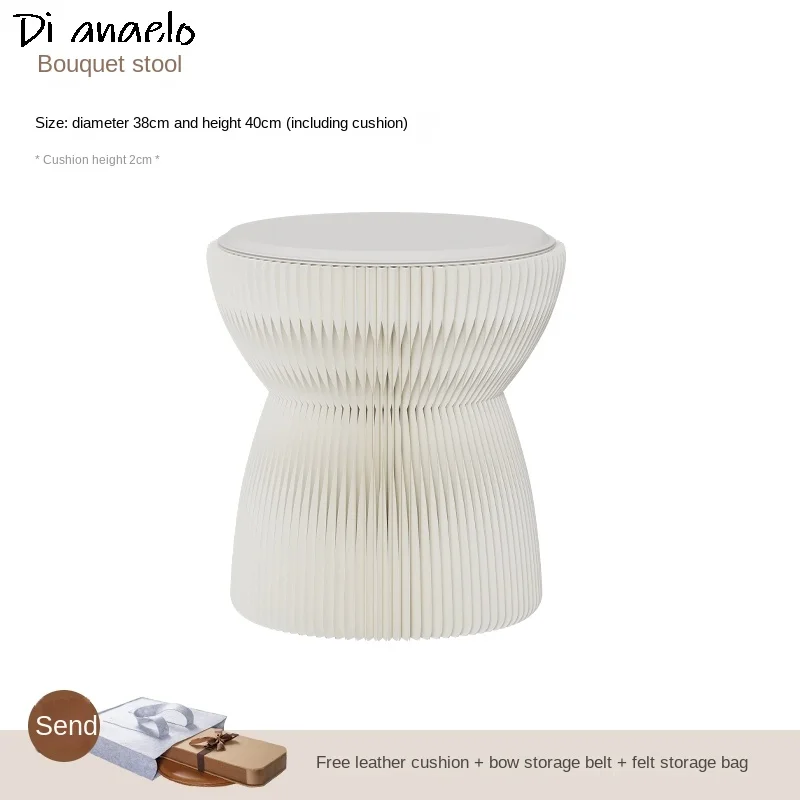 Household Folding Shoe Changing Stool Cloud Stools Small Stool Foot Portable Low Children Round Paper Flower