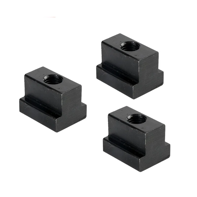 Black Oxide T Slot Nuts 3/8-16 Threads 7/16 Slot LLDSIMEX 4-Piece T-Slot Nut Set - 3/8-16 Threads Black Oxide Finish For 7/16" Table Slots Table Slot Hardware