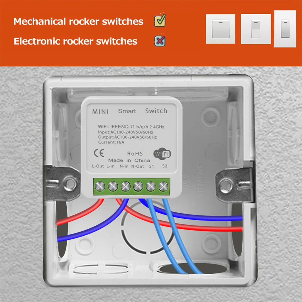 Alexa Wifi Smart Switch Tuya Smart Home Alice Yandex Station Google Assistant Wireless Light Switch Relay 110V 220V Mini Module smart switch