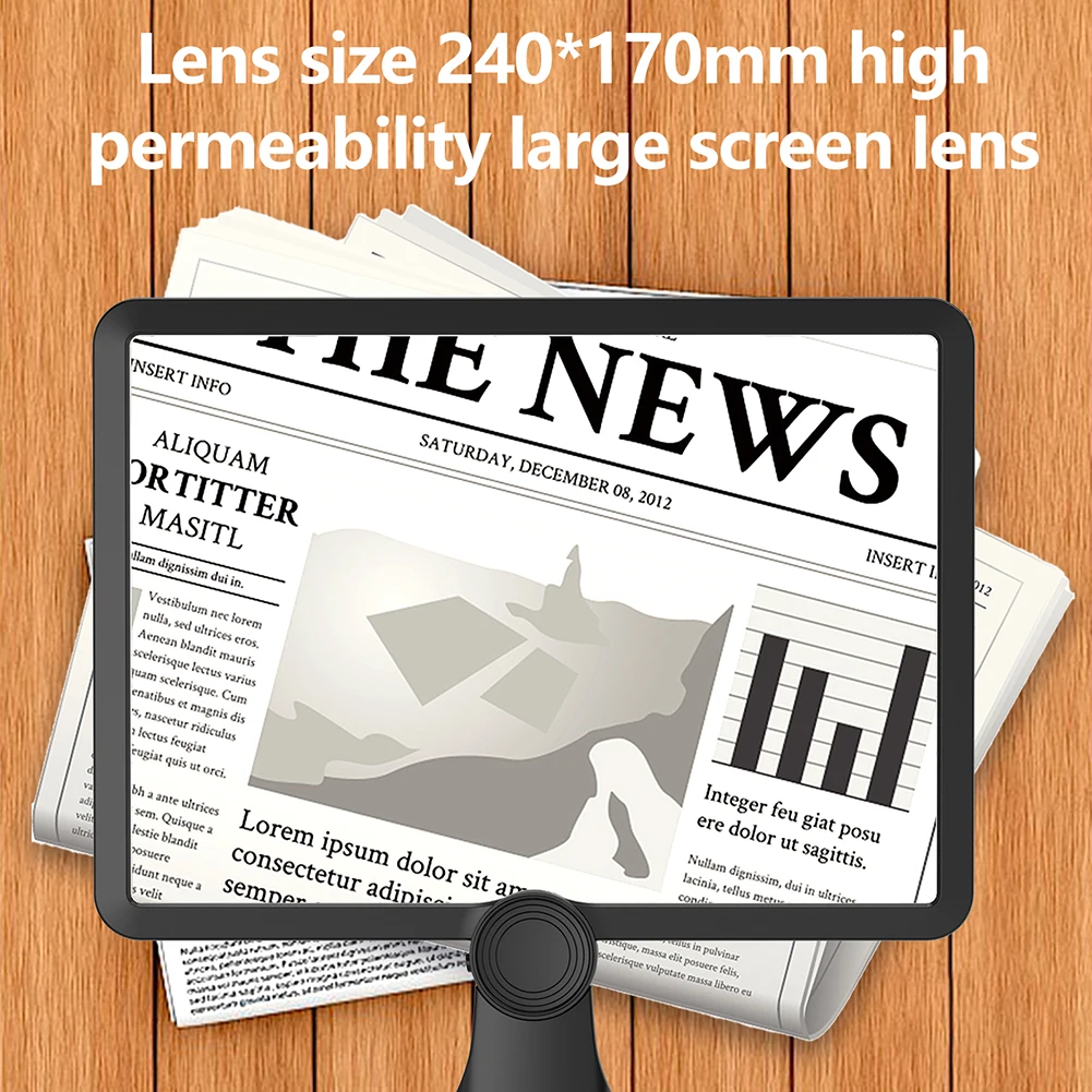 Hands-Free Magnifying Glass with Light Full Page Magnifier with 100 LED Cold and Warm Light 3 Modes for Seniors Low Vision magnifying glass magnifying glass lamp 5X