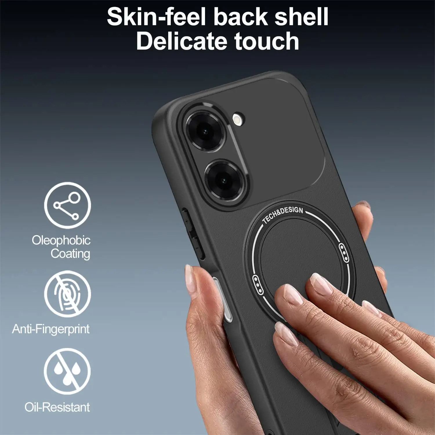Magnetic Kickstand Armor Phone Case with Wireless Charging Compatibility