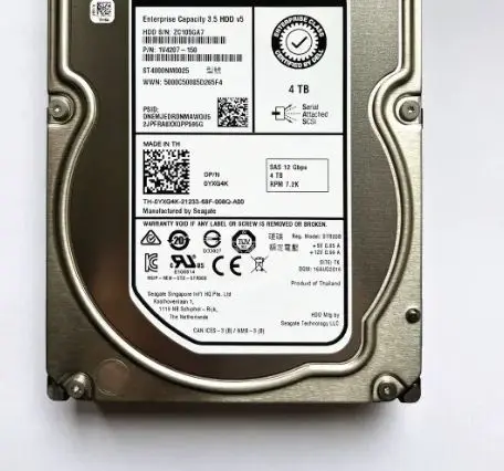 For 0YXG4K ST4000NM0025 4TB SAS 12Gb Server Hard Disk
