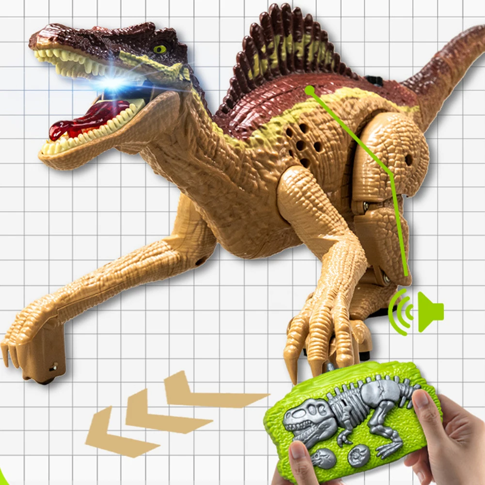 

Remote Control Dinosaur Toys For Kids 2.4Ghz Realistic Jurassic Dinosaur RC Robot Toy With Light Sound Gifts For Boys Girls