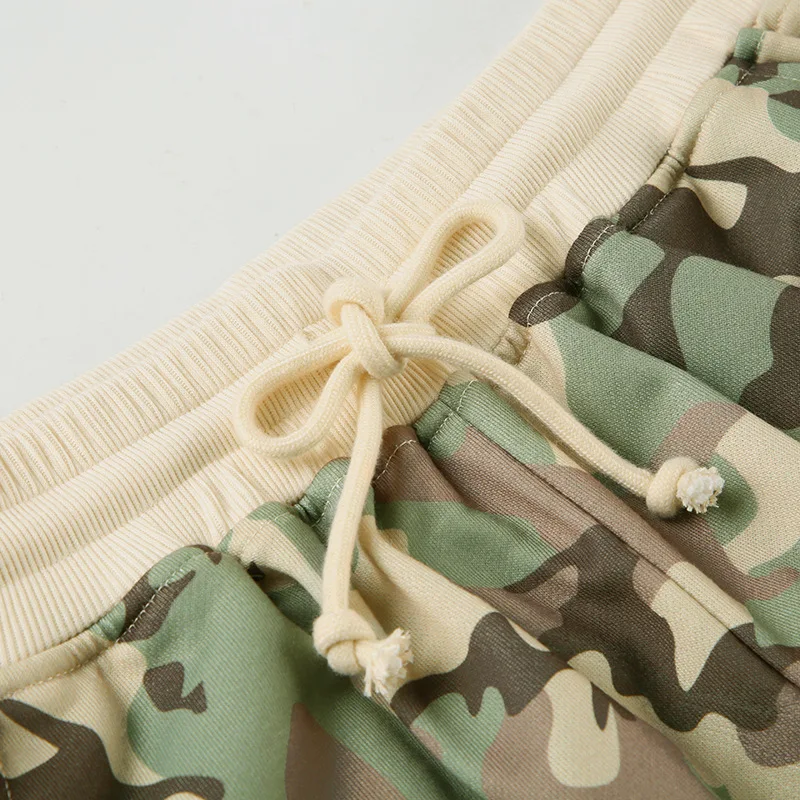 Camouflage Print Loose Casual 2 Piece Set Women Tracksuits Full Sleeve Zipper Hooded Sweatshirts Top + Wide Leg Pants Suits 5