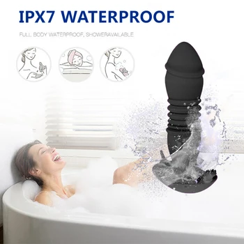 Bluetooth Thrusting Dildo Vibrator Big Butt Plug Anal Vibrator APP Control Male Prostate Massager Anus Sex Toy for Men Gay 18+ 5