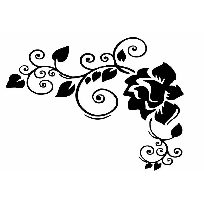 

Beautiful Flowers Personalized Fashion Car Sticker PVC Bumper Windshield Accessories Laptop Decoration High Quality Auto Decal