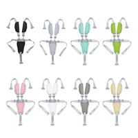 J15U Adjustable 5 Point Safety Harness for High Chairs Strollers PU Leather Padding Universal Baby Feeding Accessory