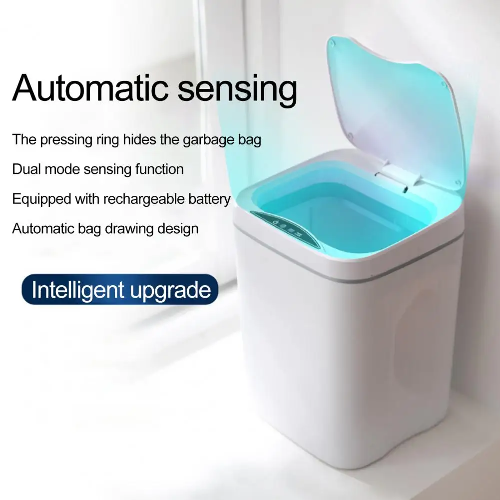 

Smart Electric Trash Bin Wireless Induction Automatic Sensing Home Rubbish Can for Bedroom Toilet Kitchen Trash Bin Paper Basket
