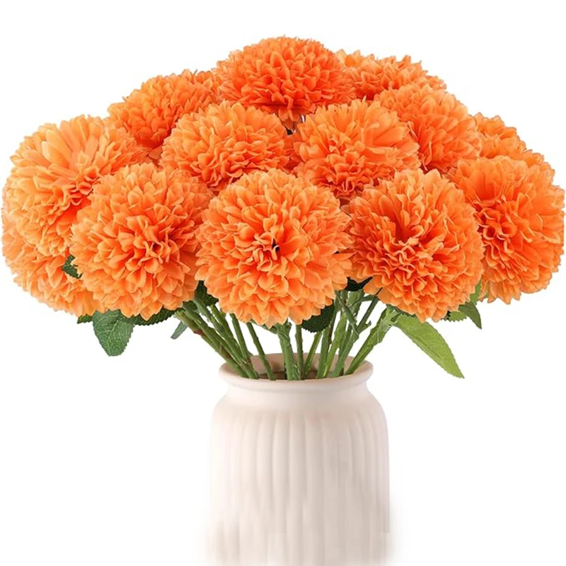 2/4 Stück Herbst Künstliche Blumen Dekor Seide Gänseblümchen Künstlicher Blumenstrauß für Zuhause Hochzeit Dekor Party Halloween Dekoration Gefälschte Blume