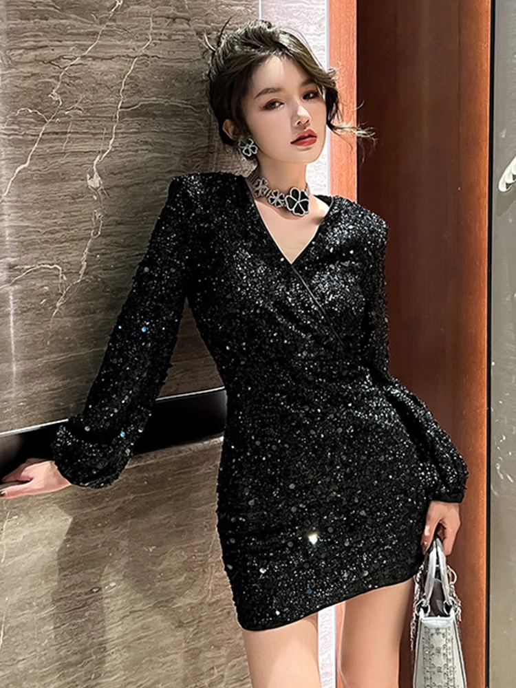 Mujer Outfit Vestido Negro Corto Outfit Vestido Midi Traje Coctel