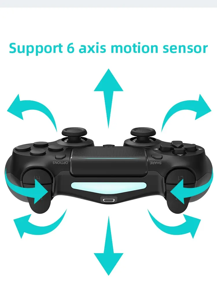 Daten frosch Bluetooth-kompatibler Game controller für ps4/slim/pro drahtloses Gamepad für PC Dual Vibration Joystick für iOS/Android