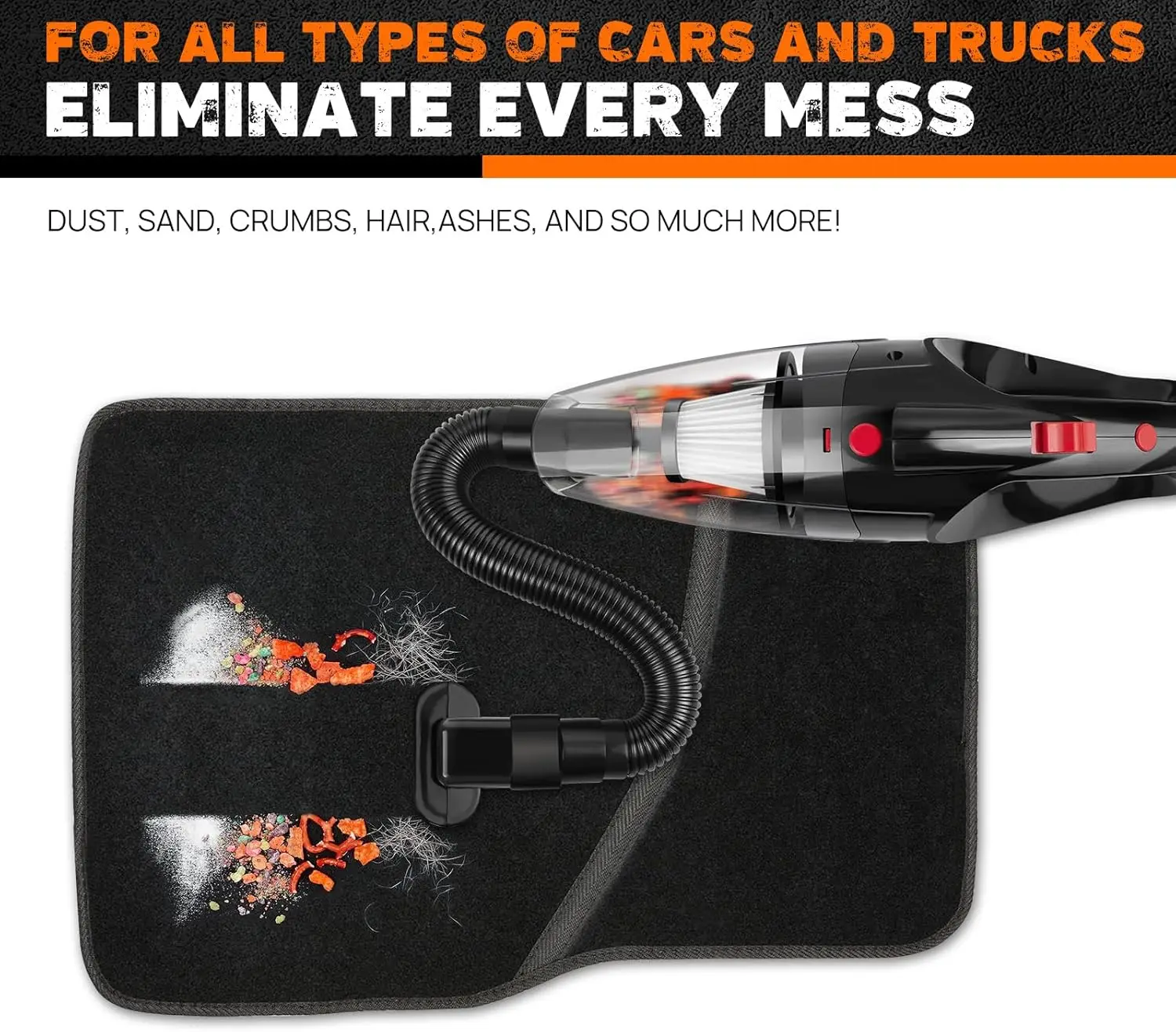 3 in 1 Cordless Handheld Vacuum Cleaner Mini Portable Rechargeable Car Vacuum for Car 7500Pa Strong Suction Hoover