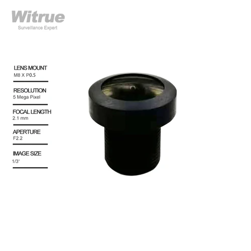 Witrue 2.1mm M8 렌즈 1/3 인치 5MP F2.2 CCTV 보안 카메라에 대 한 650nm IR 필터 렌즈와 151 학위 광각 151 학위 2