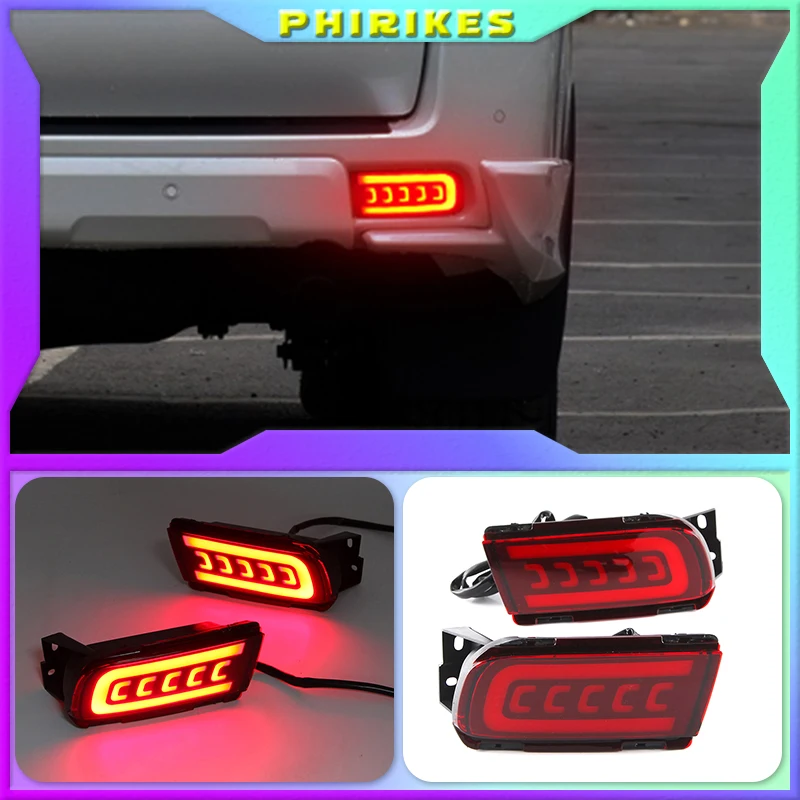 

2PCS LED Reflector Rear Fog Lamp Fog Light Brake light turn signal For Toyota Land Cruiser Prado LC150 2010-2019