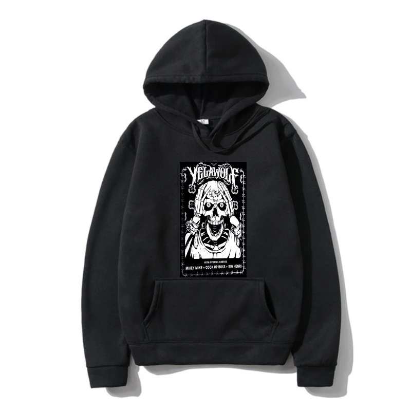 

Новинка, популярная Осенняя Черная мужская верхняя одежда Hoodi Yelawolf