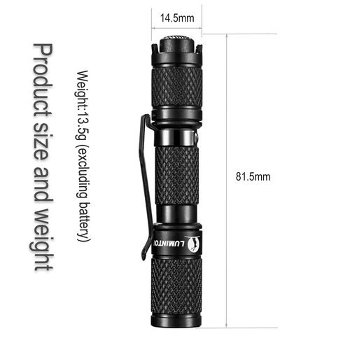 EDC 손전등 키체인 야외 조명, IP68 방수, 고출력 LED 토치, 매일 110 루멘 휴대, 하이킹 캠핑 도구, AAA 3