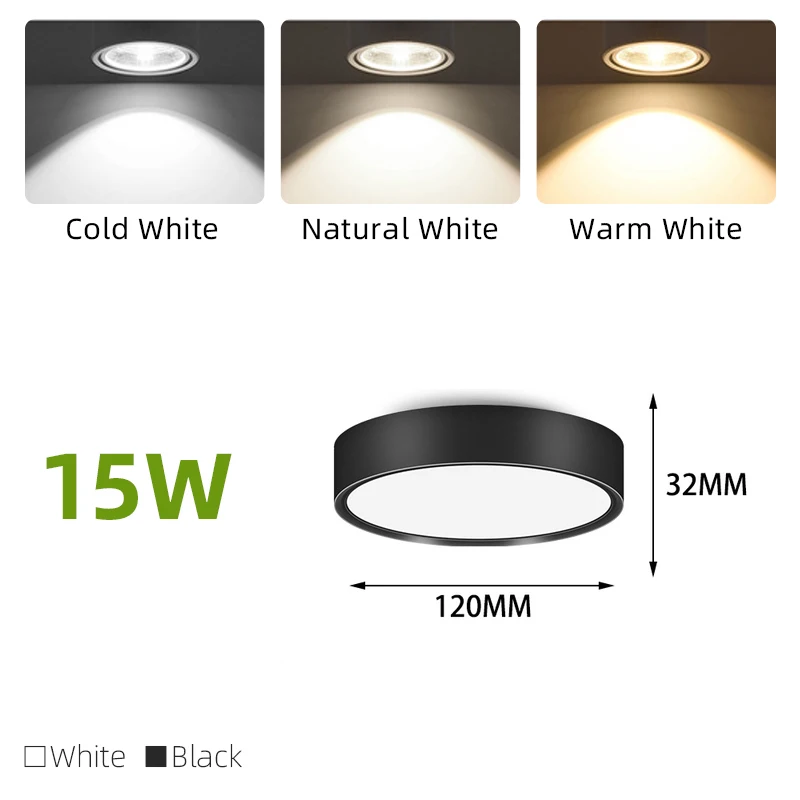 colour changing downlights Led Downlight 220v 6 Pcs/Lot Ceiling Light 5W 10W 15W Spot Lights Round Led Panel Light 25W Spotlight Indoor Lighting Kitchen led ceiling downlights LED Downlights