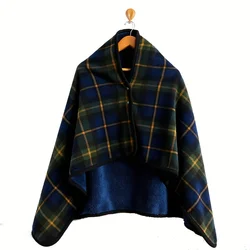 Cozy Wearable Flannel Shawl Blanket (PURPLE)