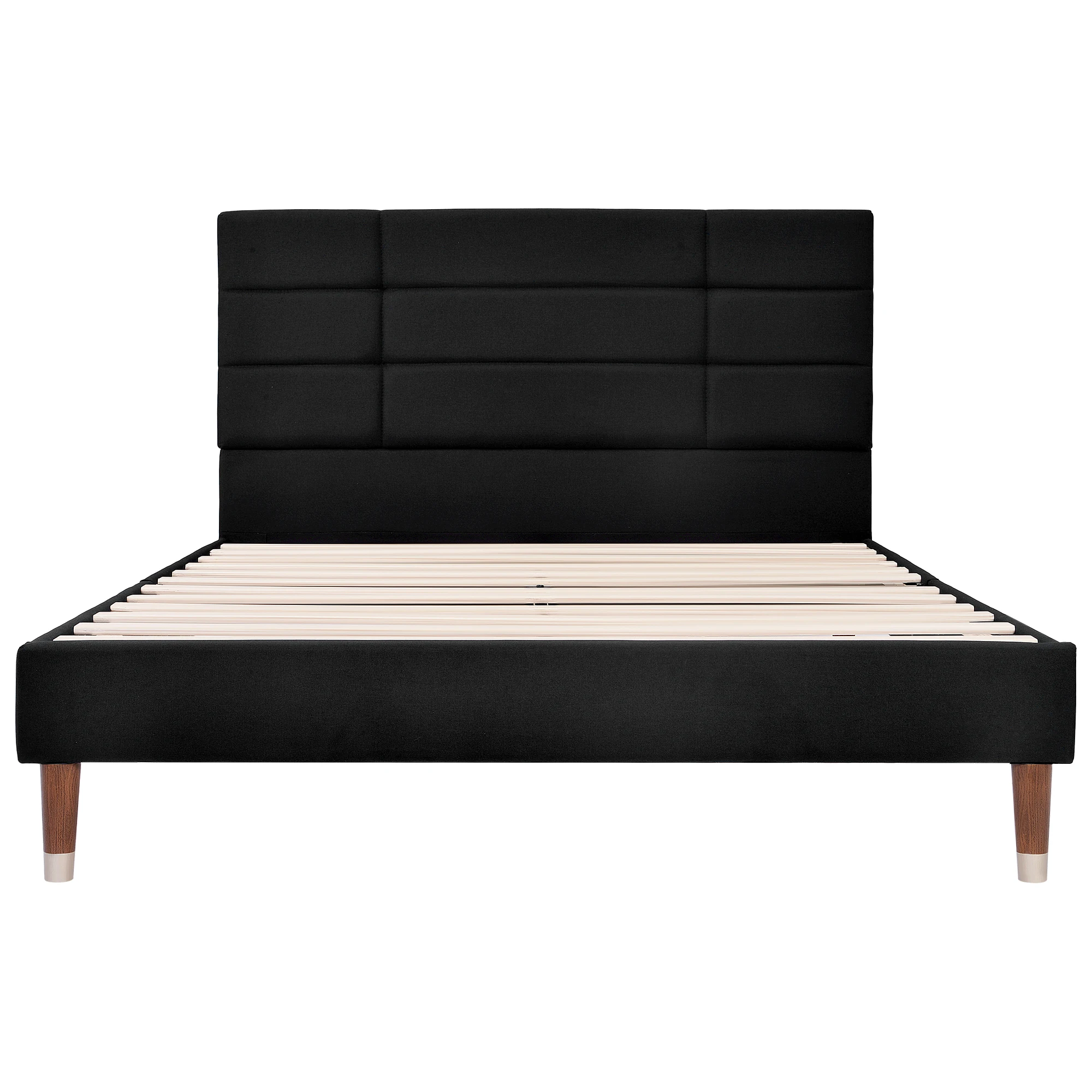 Multifunktionales Leinenbezogenes Doppelbett 140x200cm | Kopfteil-Tafel | Robuster Bettrahmen für Jugendliche ohne Matratze – Detail 1