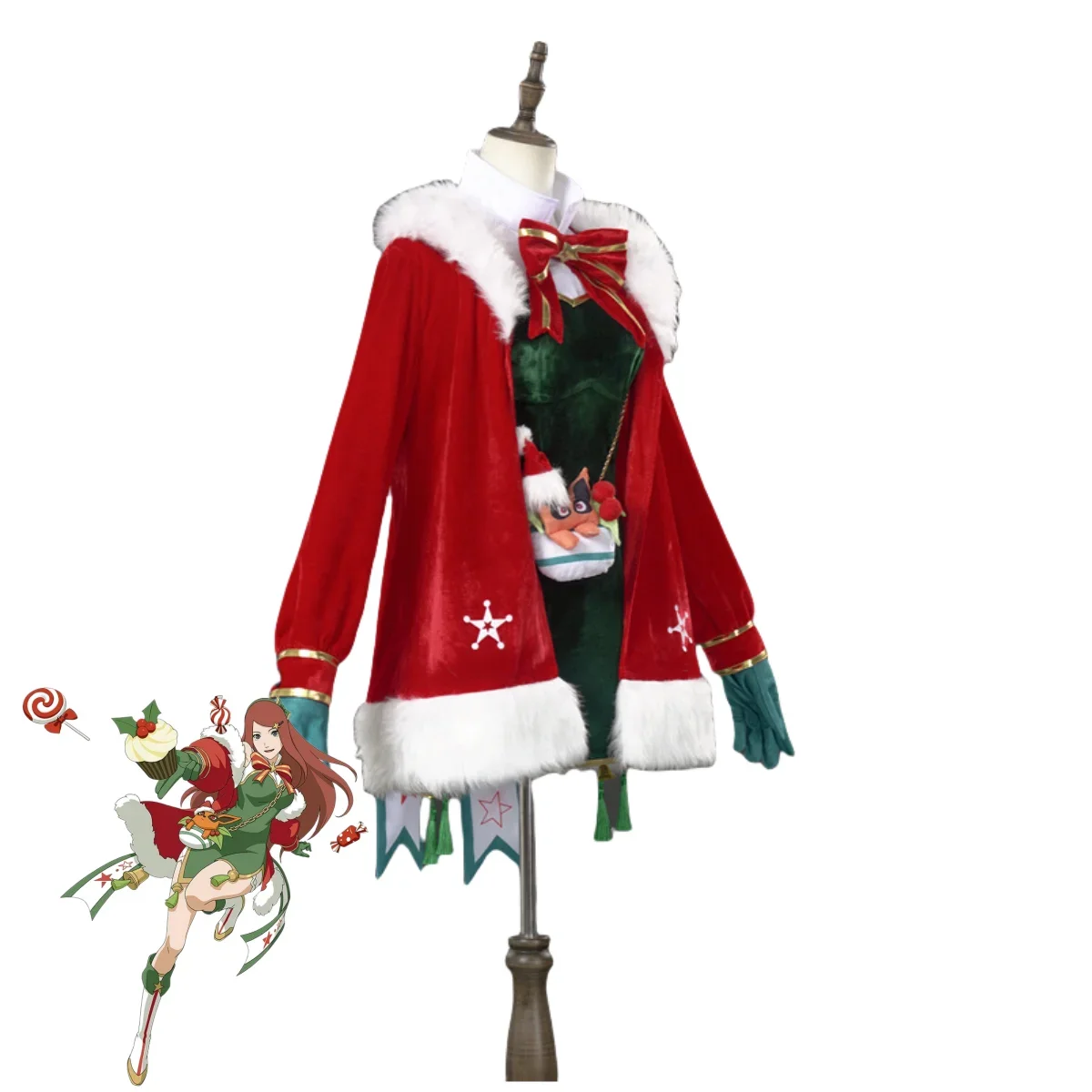 Generic Red Cloak Dress Cosplay Costume for Women (Unofficial)
