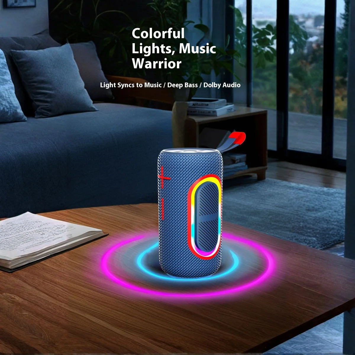 Powerful Portable Bluetooth Speaker With Stereo Bass Subwoofer_voghion.com