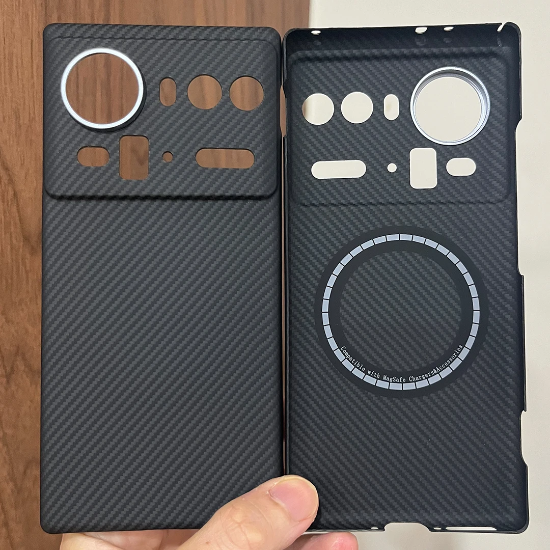 マグネット式アラミドカーボンファイバー製スマホケースカバー